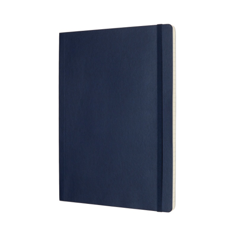 Notes MOLESKINE XL (19x25cm) w linie, miękka oprawa, sapphire blue, 192 strony, niebieski - zdjęcie (8