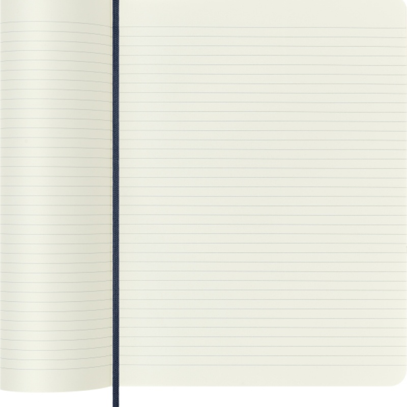 Notes MOLESKINE XL (19x25cm) w linie, miękka oprawa, sapphire blue, 192 strony, niebieski - zdjęcie (7