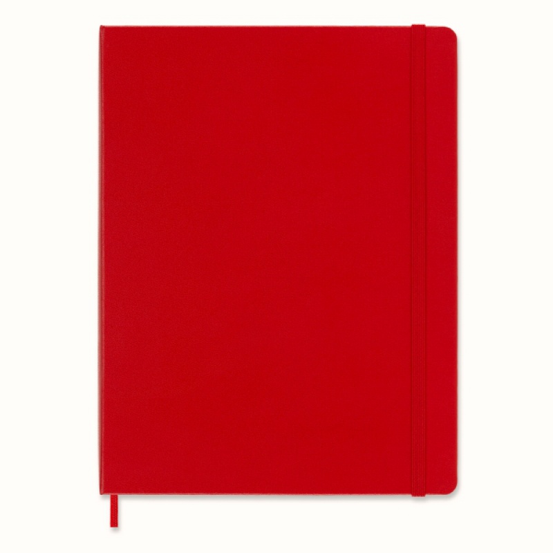 Notes MOLESKINE Classic XL (19x25 cm) w linie, twarda oprawa, 192 strony, czerwony - zdjęcie (4