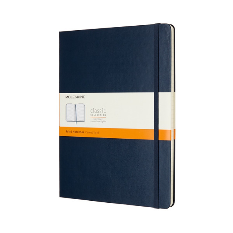 Notes MOLESKINE Classic XL (19x25cm) w linie, twarda oprawa, sapphire blue, 192 strony, niebieski - zdjęcie (12