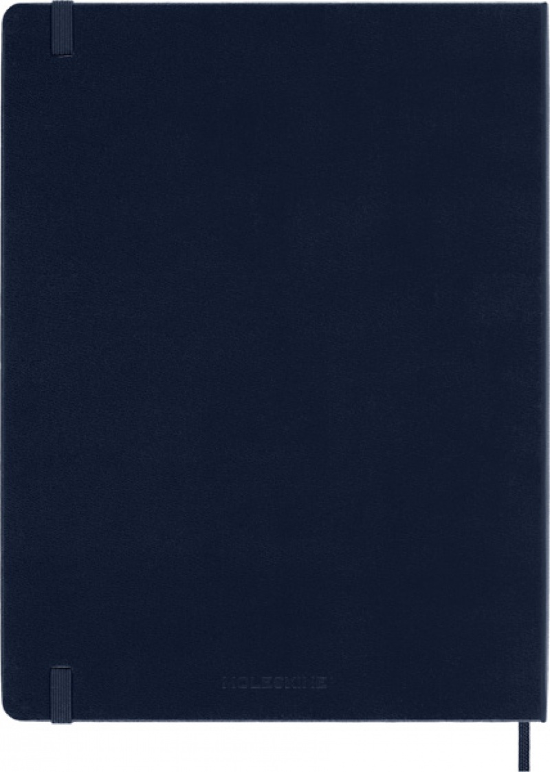 Notes MOLESKINE Classic XL (19x25cm) w linie, twarda oprawa, sapphire blue, 192 strony, niebieski - zdjęcie (3