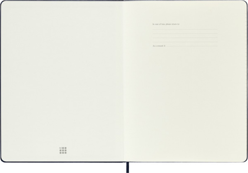 Notes MOLESKINE Classic XL (19x25cm) w linie, twarda oprawa, sapphire blue, 192 strony, niebieski - zdjęcie (9