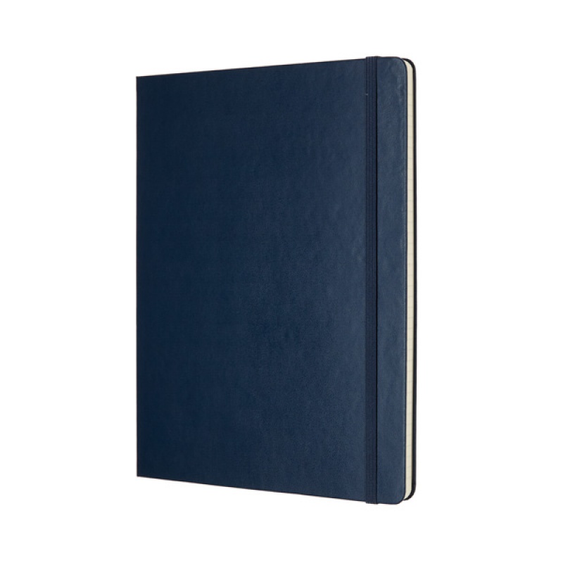 Notes MOLESKINE Classic XL (19x25cm) w linie, twarda oprawa, sapphire blue, 192 strony, niebieski - zdjęcie (8