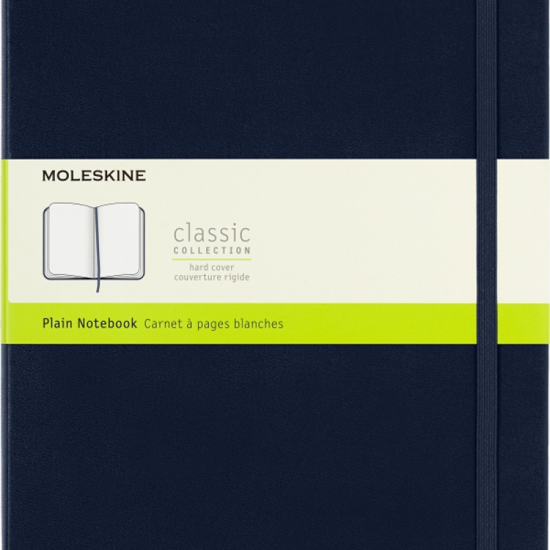 Notes MOLESKINE Classic XL (19x25cm) gładki, twarda oprawa, sapphire blue, 192 strony, niebieski