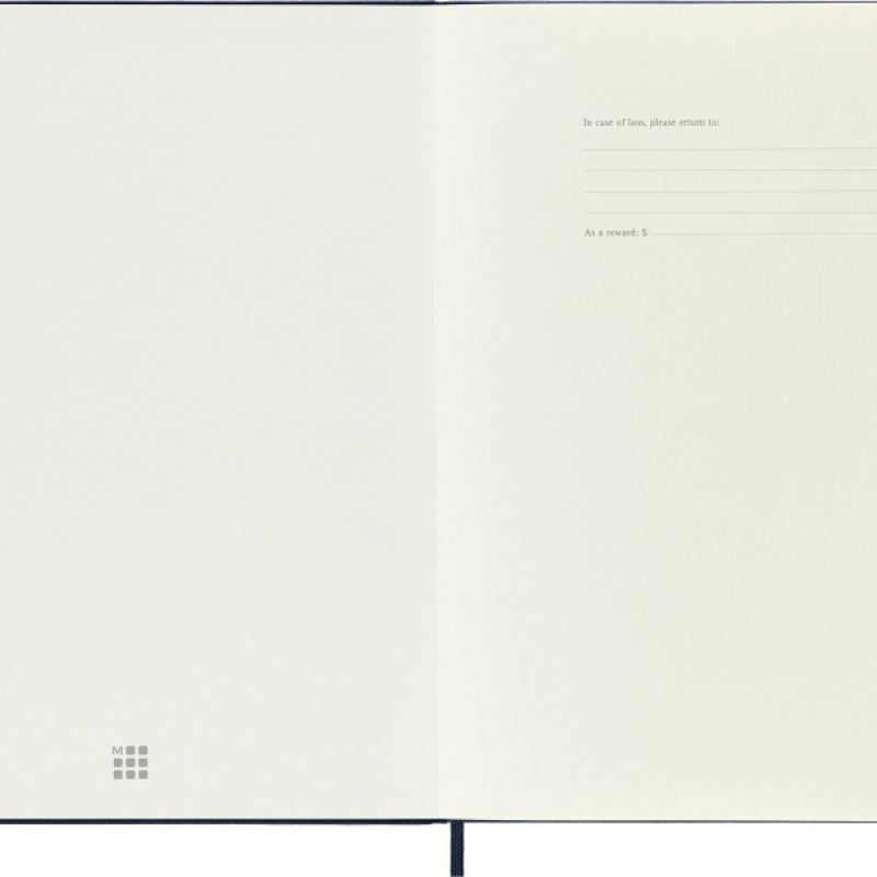 Notes MOLESKINE Classic XL (19x25cm) gładki, twarda oprawa, sapphire blue, 192 strony, niebieski - zdjęcie (9