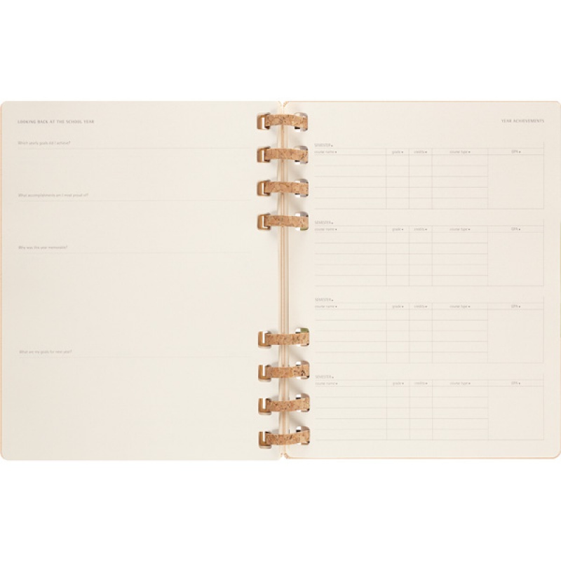 Kalendarz akademicki na spirali MOLESKINE lip 22 - cze 2023, XL, twarda oprawa, remake oyster - zdjęcie (6