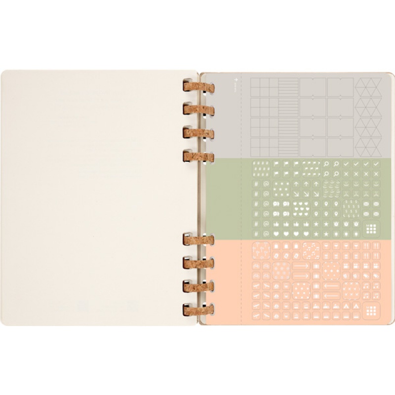Kalendarz akademicki na spirali MOLESKINE lip 22 - cze 2023, XL, twarda oprawa, remake oyster - zdjęcie (3