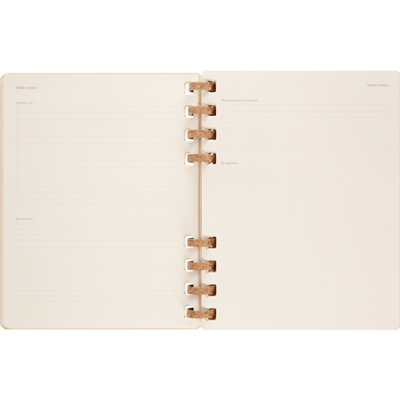 Kalendarz akademicki na spirali MOLESKINE lip 22 - cze 2023, XL, twarda oprawa, remake oyster - zdjęcie (11