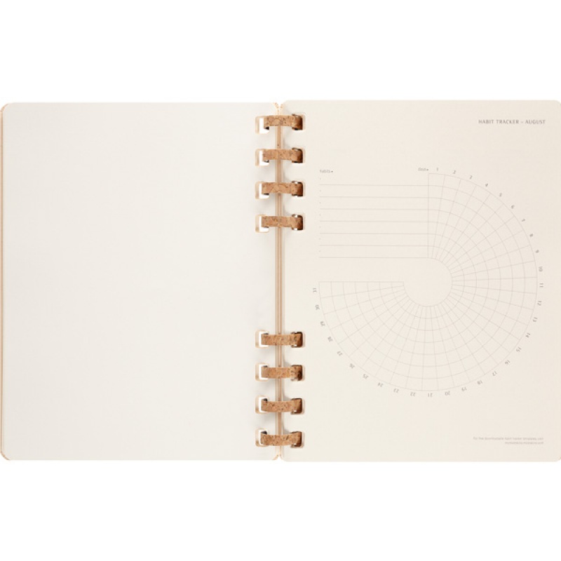 Kalendarz akademicki na spirali MOLESKINE lip 22 - cze 2023, XL, twarda oprawa, remake oyster - zdjęcie (9