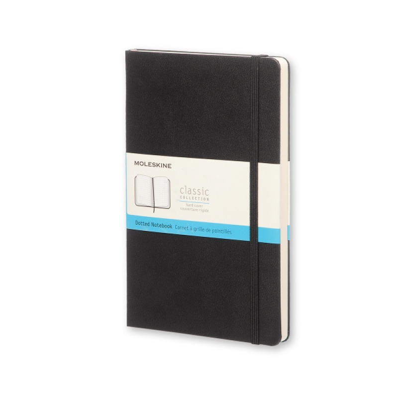 Notes MOLESKINE Classic L (13x21cm) w kropki, twarda oprawa, 240 stron, czarny