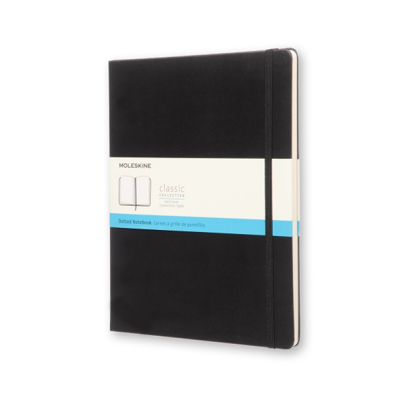 Notes MOLESKINE Classic XL (19x25cm) w kropki, twarda oprawa, 192 strony, czarny - zdjęcie (6