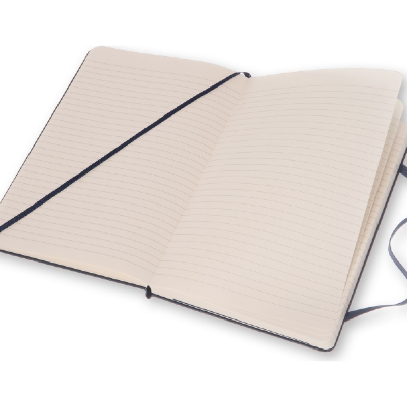 Notes MOLESKINE Classic L (13x21cm) w linie, twarda oprawa, sapphire blue, 240 stron, niebieski - zdjęcie (3