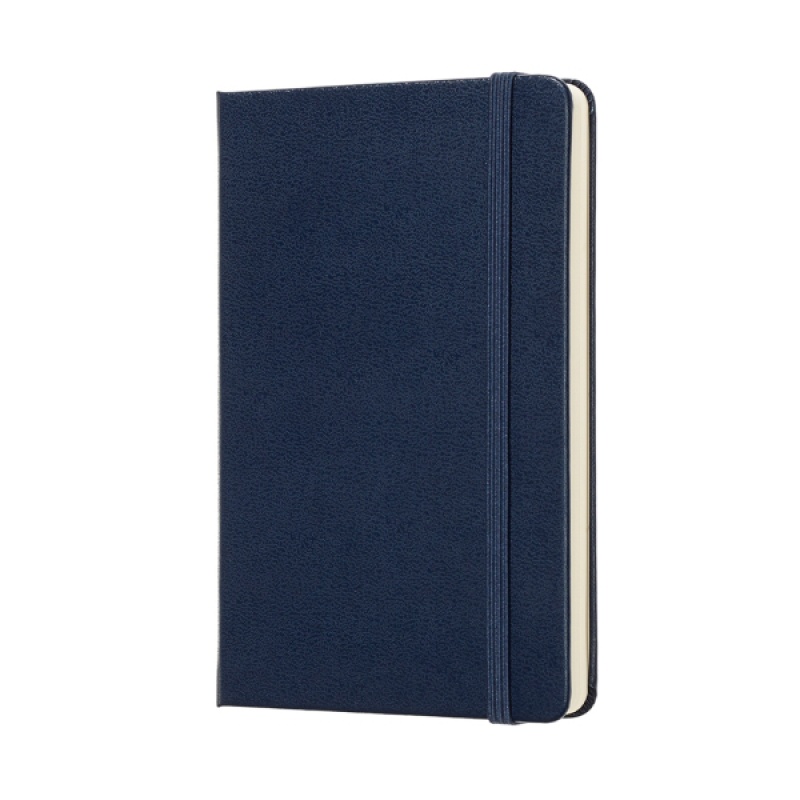 Notes MOLESKINE Classic P (9x14 cm) w kratkę, twarda oprawa, sapphire blue, 192 strony, niebieski
