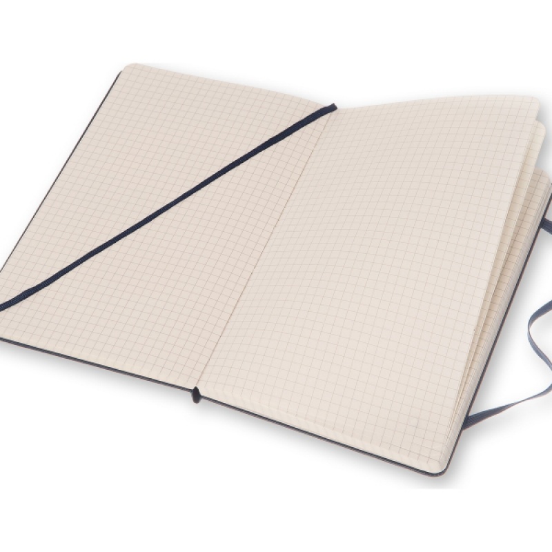 Notes MOLESKINE Classic L (13x21cm) w kratkę, twarda oprawa, sapphire blue, 240 stron, niebieski - zdjęcie (3