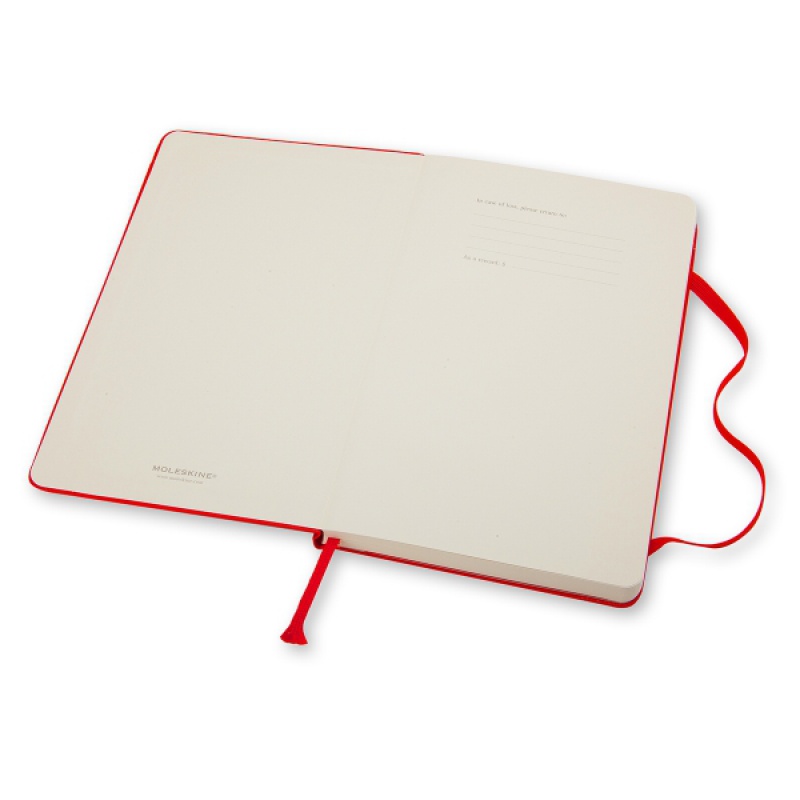 Notes MOLESKINE Classic P (9x14cm) w linie, twarda oprawa, 192 strony, czerwony - zdjęcie (4