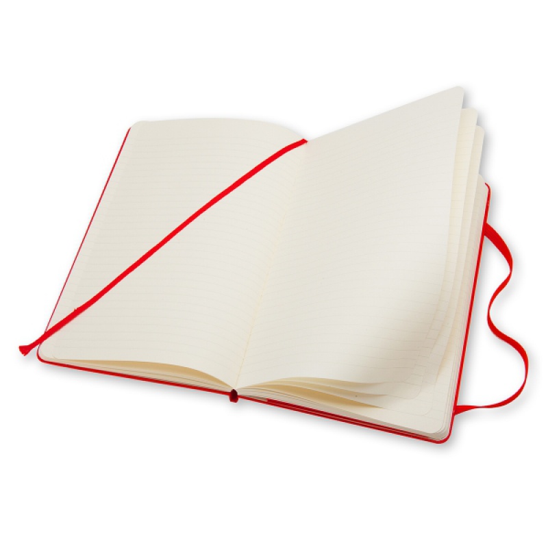 Notes MOLESKINE Classic P (9x14cm) w linie, twarda oprawa, 192 strony, czerwony - zdjęcie (2