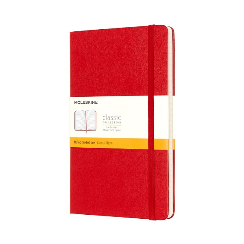 Notes MOLESKINE Classic L (13x21cm) w linie, twarda oprawa, 240 stron, czerwony - zdjęcie (10