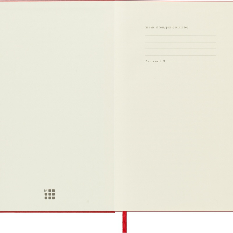 Notes MOLESKINE Classic L (13x21cm) w linie, twarda oprawa, 240 stron, czerwony - zdjęcie (8