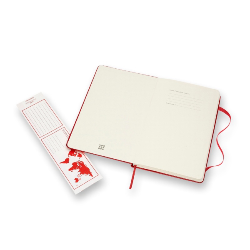 Notes MOLESKINE Classic L (13x21cm) w linie, twarda oprawa, 240 stron, czerwony - zdjęcie (6