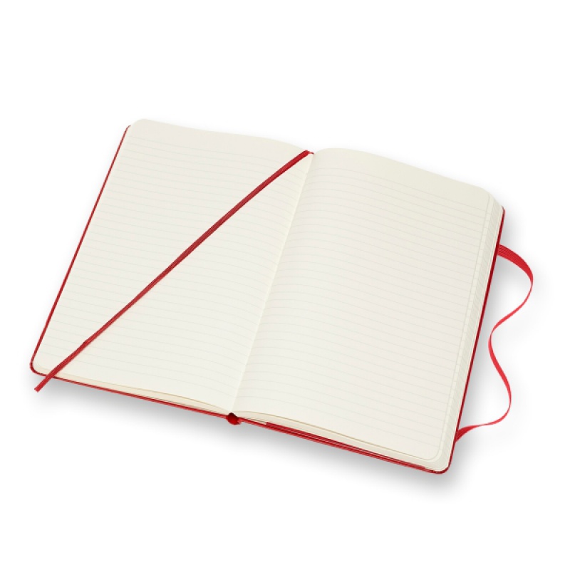 Notes MOLESKINE Classic L (13x21cm) w linie, twarda oprawa, 240 stron, czerwony - zdjęcie (4