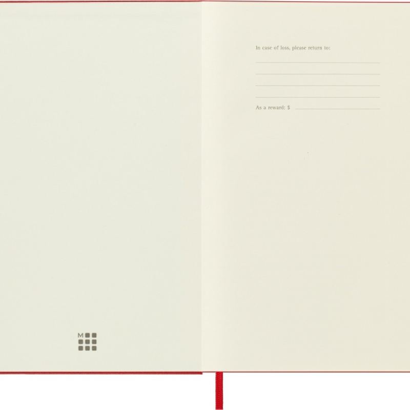 Notes MOLESKINE Classic L (13x21cm) gładki, twarda oprawa, 240 stron, czerwony - zdjęcie (9
