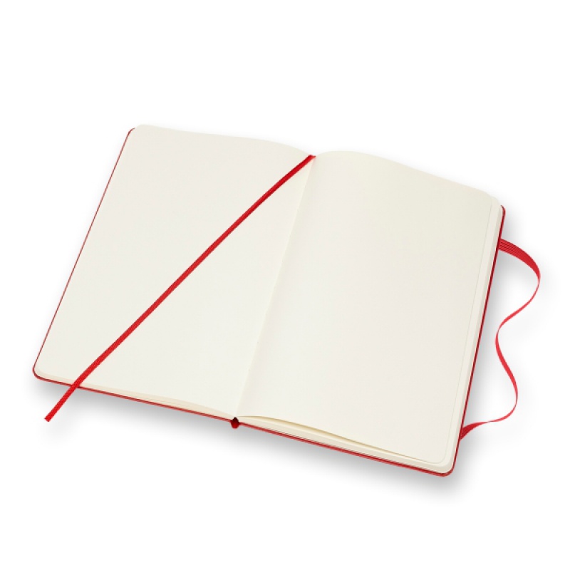 Notes MOLESKINE Classic L (13x21cm) gładki, twarda oprawa, 240 stron, czerwony - zdjęcie (4