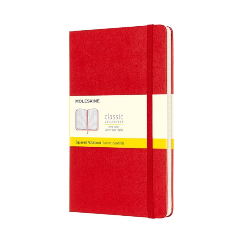 Notes MOLESKINE Classic L (13x21cm) w kratkę, twarda oprawa, 240 stron, czerwony - zdjęcie (11