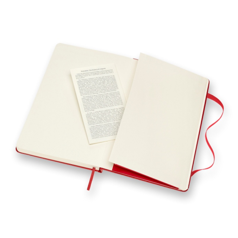 Notes MOLESKINE Classic L (13x21cm) w kratkę, twarda oprawa, 240 stron, czerwony - zdjęcie (2
