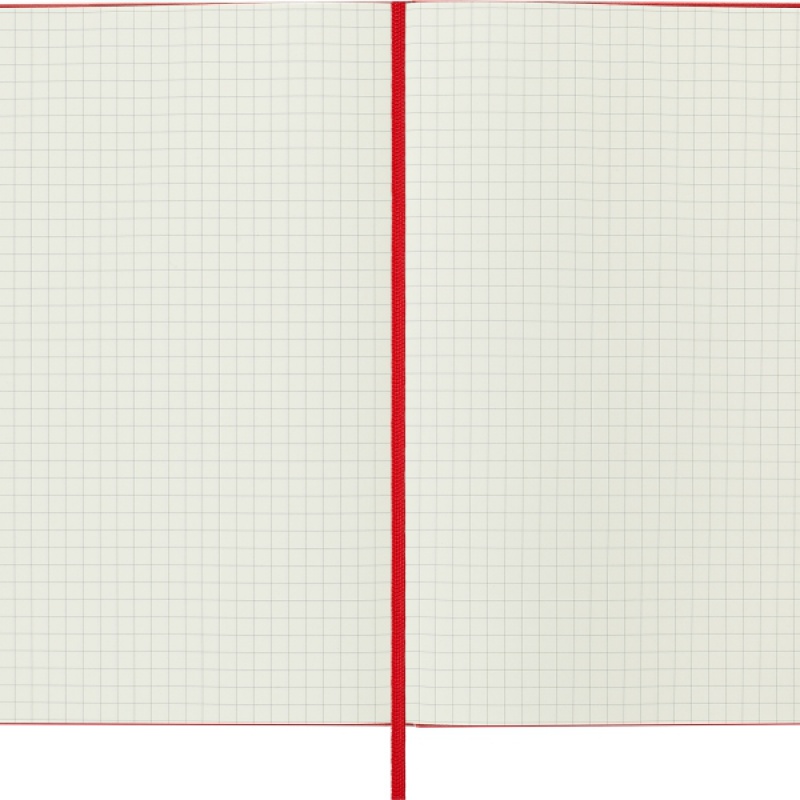 Notes MOLESKINE Classic L (13x21cm) w kratkę, twarda oprawa, 240 stron, czerwony - zdjęcie (7