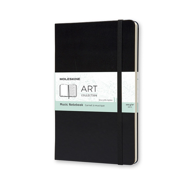 Notes MOLESKINE music L, 13x21cm,w pięciolinie, twarda oprawa, 192 strony, czarny - zdjęcie (4