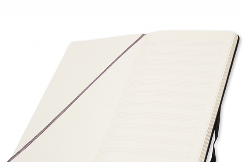 Notes MOLESKINE music L, 13x21cm,w pięciolinie, twarda oprawa, 192 strony, czarny - zdjęcie (3