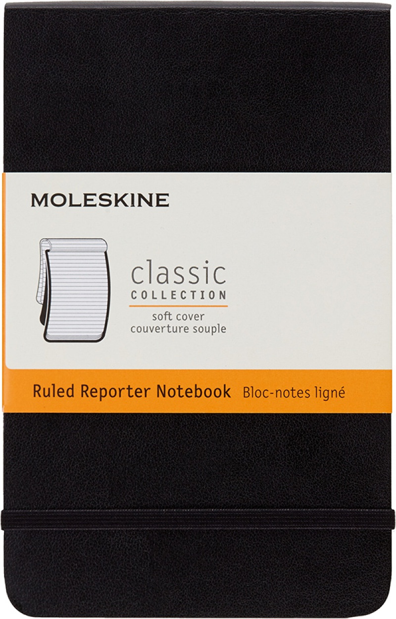 Notes MOLESKINE Reporter P, 9x14cm, w linie, miękka oprawa, czarny - zdjęcie (4