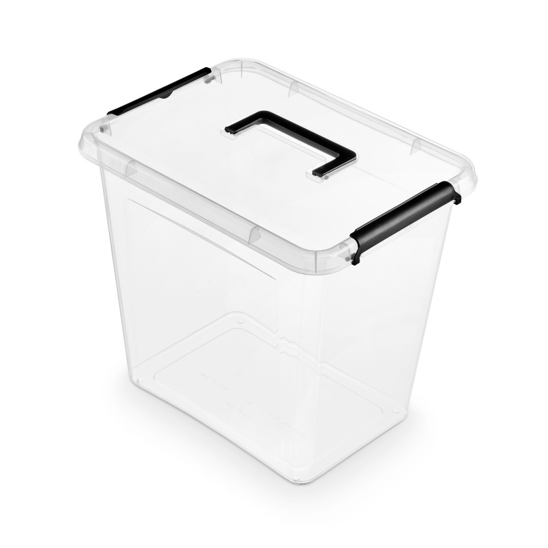 Pojemnik do przechowywania MOXOM Simple box, 30l, z rączką, transparentny