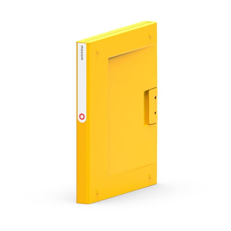 Folder NEW BINDER MOXOM, plastikowy, A4/25mm, żółty - zdjęcie (3