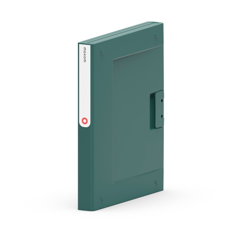 Folder NEW BINDER MOXOM, plastikowy, A4/35mm, zielony - zdjęcie (3