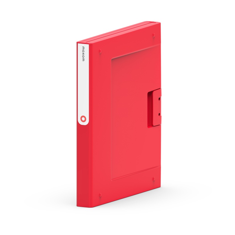 Folder NEW BINDER MOXOM, plastikowy, A4/35 mm, czerwony - zdjęcie (3