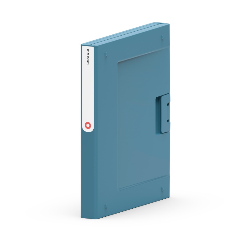 Folder NEW BINDER MOXOM, plastikowy, A4/35mm, szaro-niebieski - zdjęcie (2