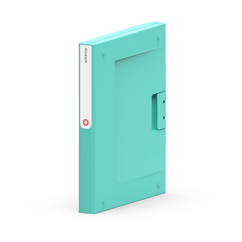 Folder NEW BINDER MOXOM, plastikowy, A4/35mm, turkusowy - zdjęcie (3