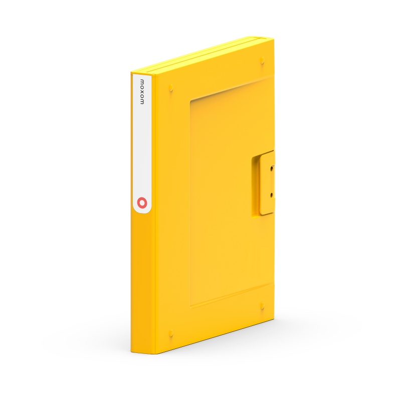 Folder NEW BINDER MOXOM, plastikowy, A4/35mm, żółty - zdjęcie (3