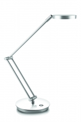 Lampka na biurko CEP CLED-400, 7,5W, ze ściemniaczem, srebrno-biała