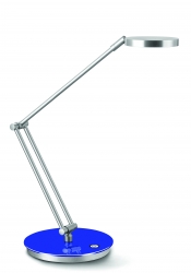 Lampka na biurko CEP CLED-400, 7,5W, ze ściemniaczem, srebrno-niebieska