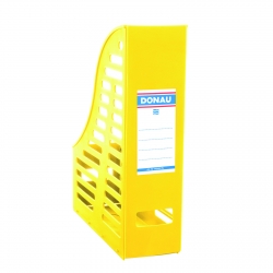 Pojemnik ażurowy na dokumenty DONAU, PP, A4, składany, żółty