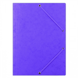 Teczka z gumką DONAU, preszpan, A4, 390gsm, 3-skrz., fioletowa
