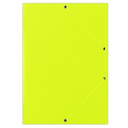 Teczka z gumką DONAU, karton, A4, 400gsm, 3-skrz., żółta