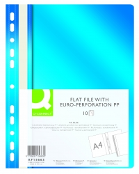 Skoroszyt Q-CONNECT, PP, A4, standard, 120/170mikr., wpinany, niebieski
