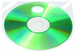 Kieszeń samoprzylepna Q-CONNECT, na 2-4 płyty CD/DVD, 127x127mm, 10szt.