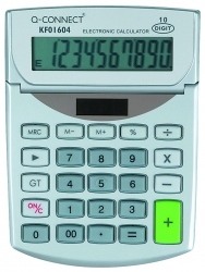 Kalkulator biurkowy Q-CONNECT 10-cyfrowy, 102x140mm, szary