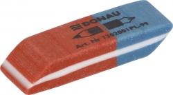 Gumka wielofunkcyjna DONAU, 40x14x8mm, niebiesko-czerwona