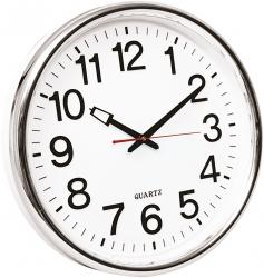 Zegar ścienny Q-CONNECT Warsaw, 34cm, srebrny