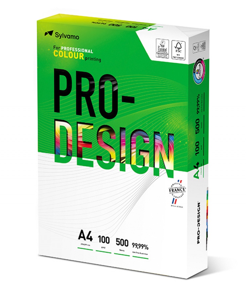Papier ksero PRO-DESIGN FSC, satynowany, klasa A++, A4, 168CIE, 100gsm, 500 ark. - zdjęcie (2